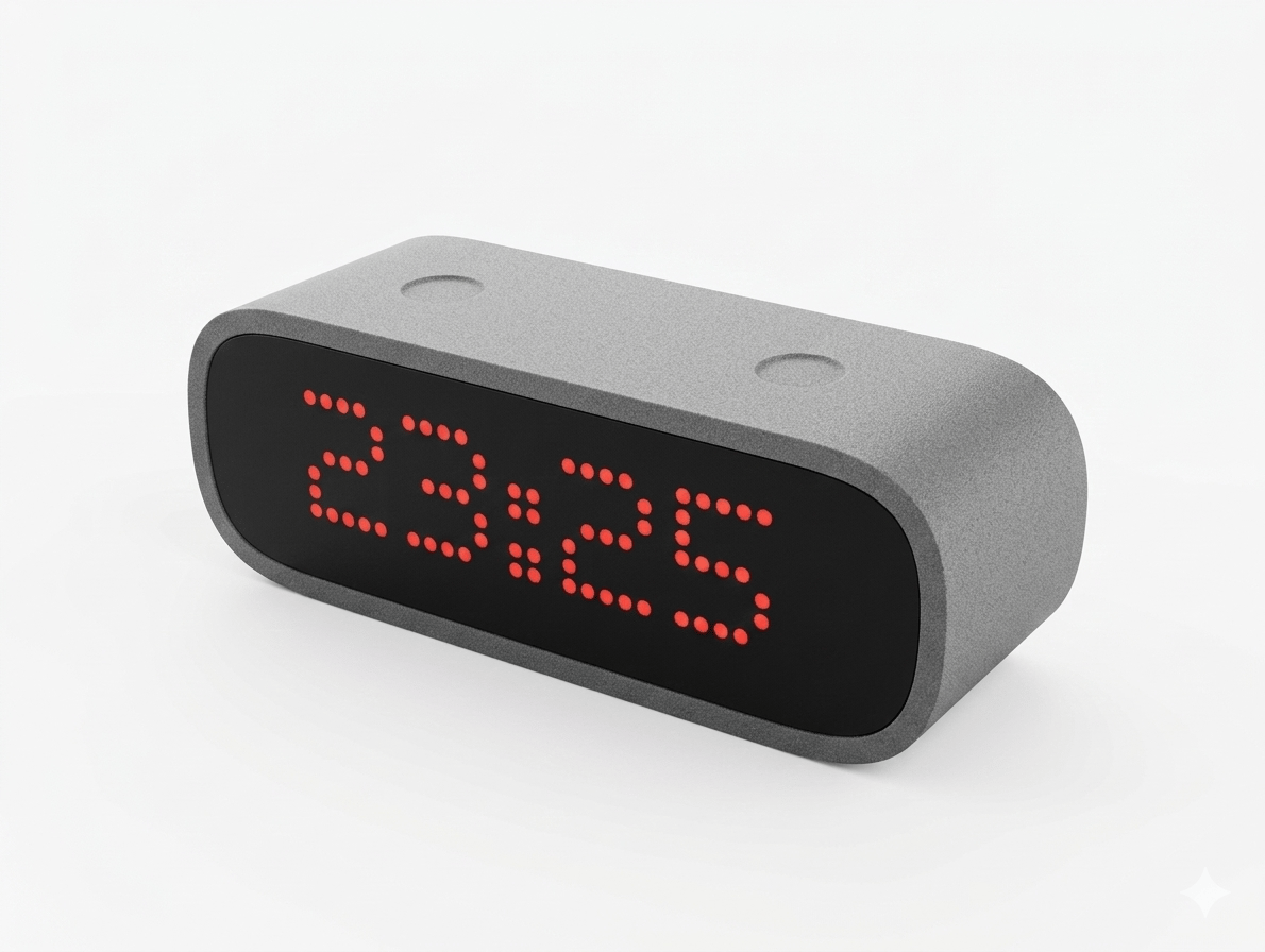 Zbliżenie wyświetlacza inkVision® Atmos Smart Clock